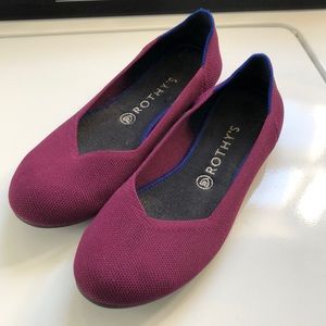 Rothy’s purple ballet flats, size 10.5